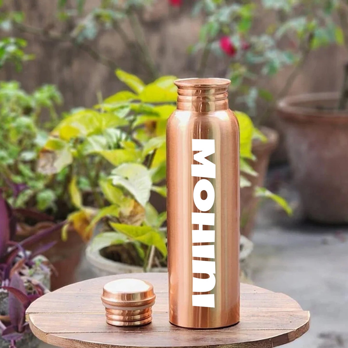 Customized Copper Water Bottle 2 Glasses with Gift Box (3 Pcs Set)
