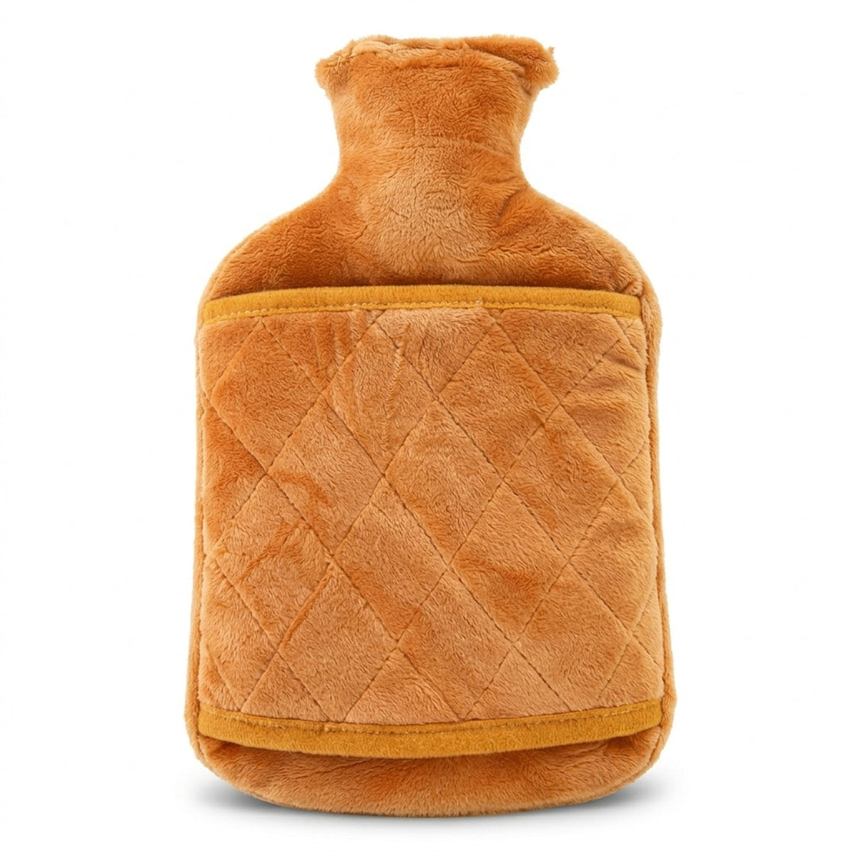 Hot Water Bag with Soft Plush Quilted Cover & Screw Cap for Warmth (1 Pc)