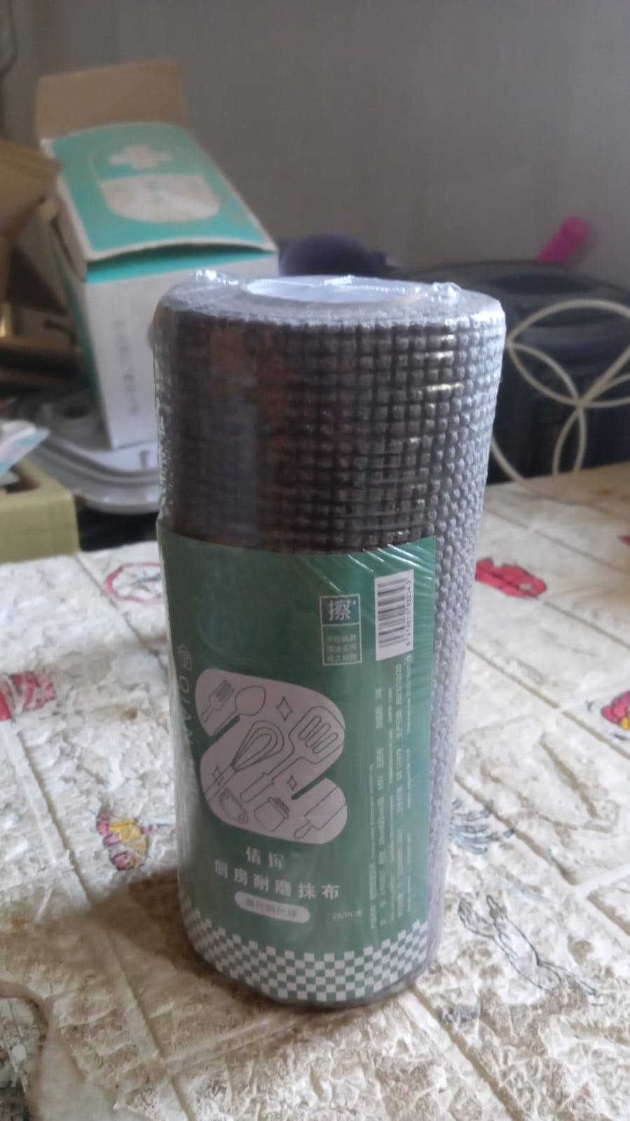 टिकाऊ किचन स्क्रब क्लॉथ, माइक्रोफाइबर क्लीनिंग क्लॉथ रोल, किचन वियर-रेसिस्टेंट क्लॉथ 20×22cm, किचन के लिए बहुउद्देशीय क्लीनिंग क्लॉथ (1 पीस)