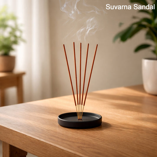 Suvarna Sandal Fragrance scented Stick Agarbatti Natural Incense Sticks for Pooja