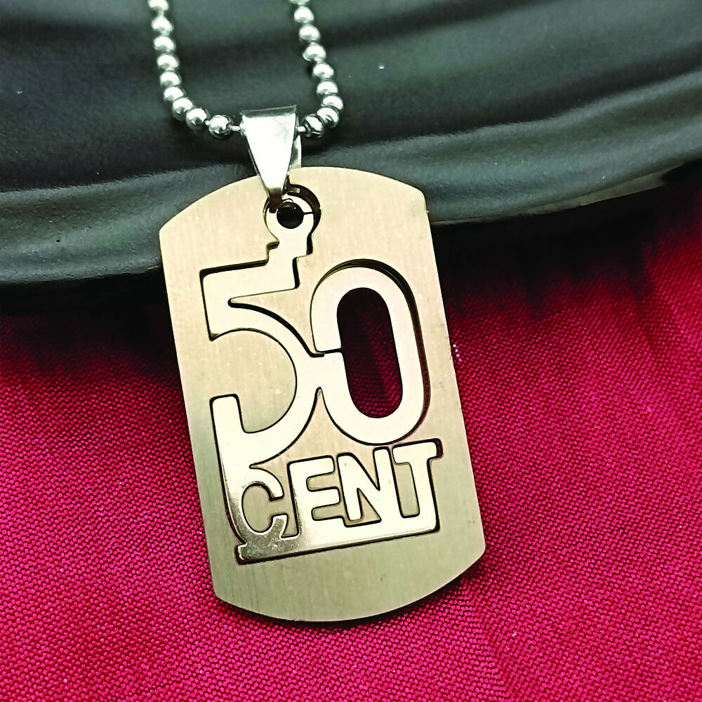 Silver Plated 50 Cents Chain Pendant