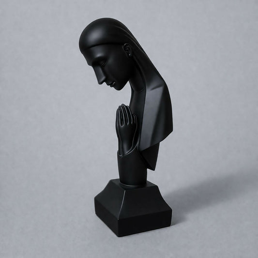 Modern abstract praying lady sculpture decorative showpiece