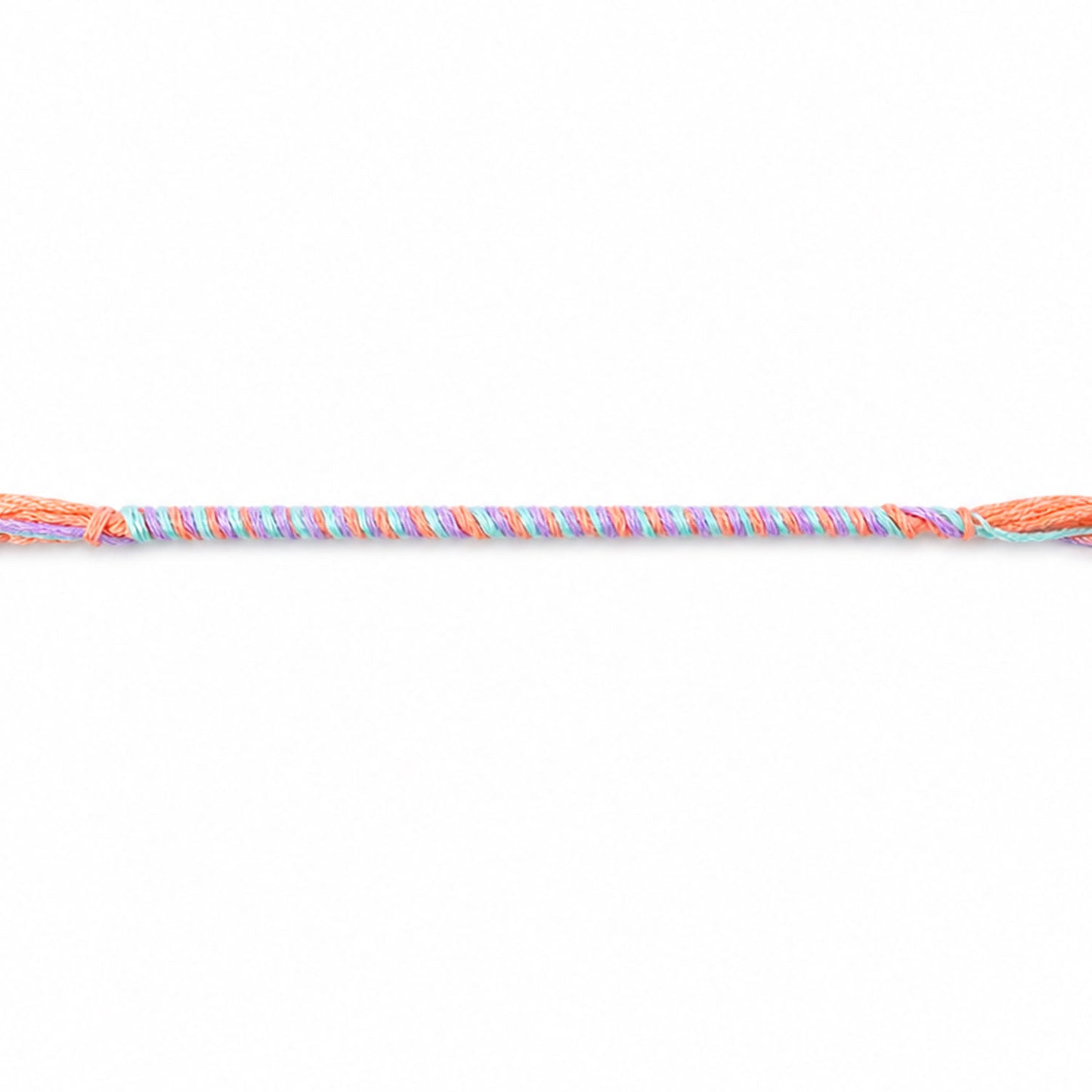 Blue-Pink-Orange Twisted Cord Rakhi with Beadless Minimal Design