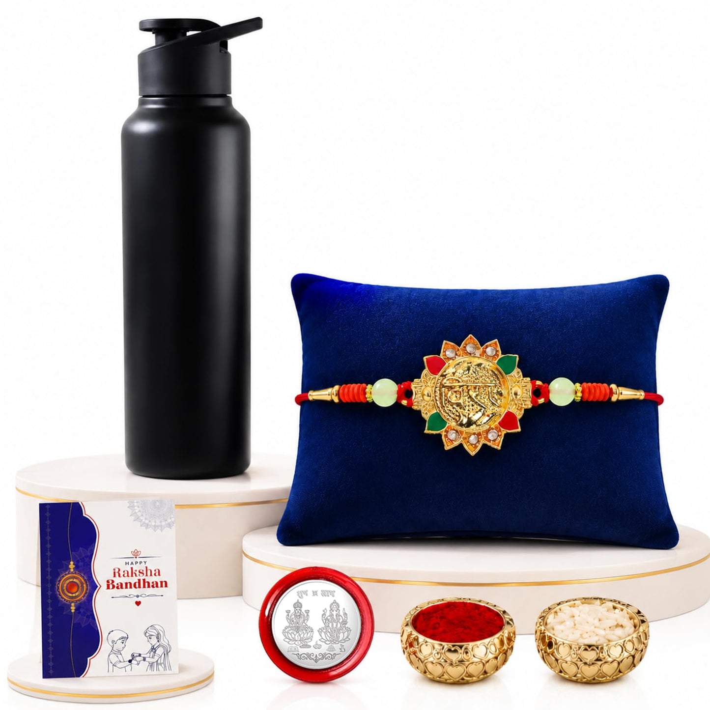 Designer Elegant Multicolor OM Rakhi Combo for Brother Bhaiya | Pack of 5