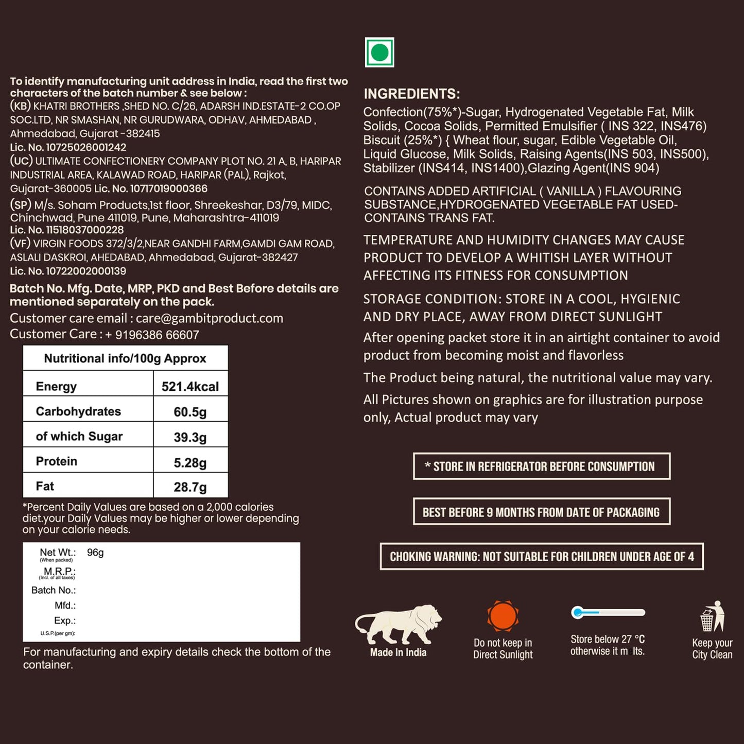 Stylish Colorful Rakhi for Brother with Choco Magic 96gm, Coin & Card, Pack of 5