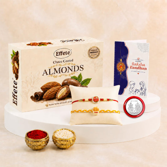 Complete Rakhi with Chocolate for Brother gift combo for Raksha Bandhan.