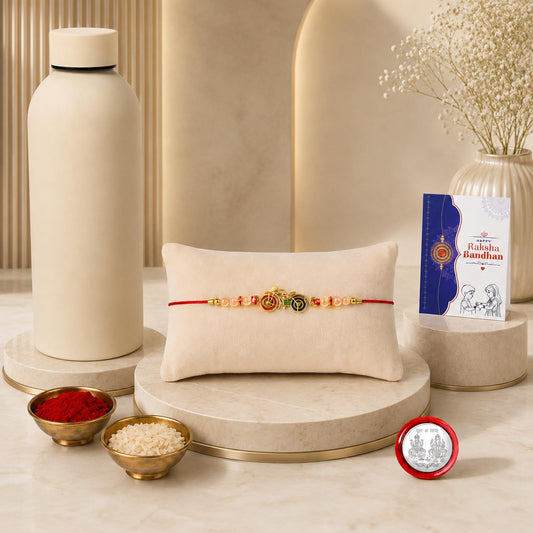 Kids Rakhi Combo - Raksha Bandhan Gift with SS Water Bottle 500ml, Pack of 5 | Rakhi Gift