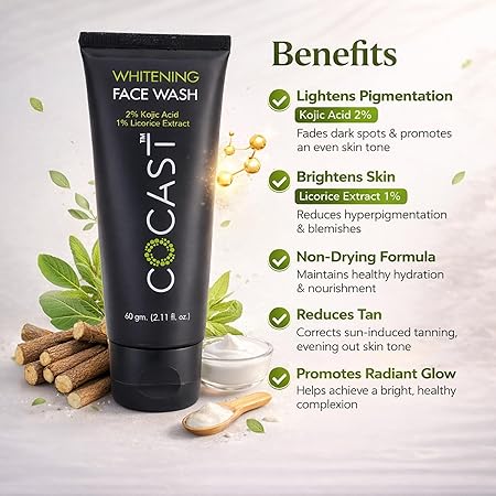 Cocast Whitening Face Wash for Radiant & Clear Skin (60 gm)