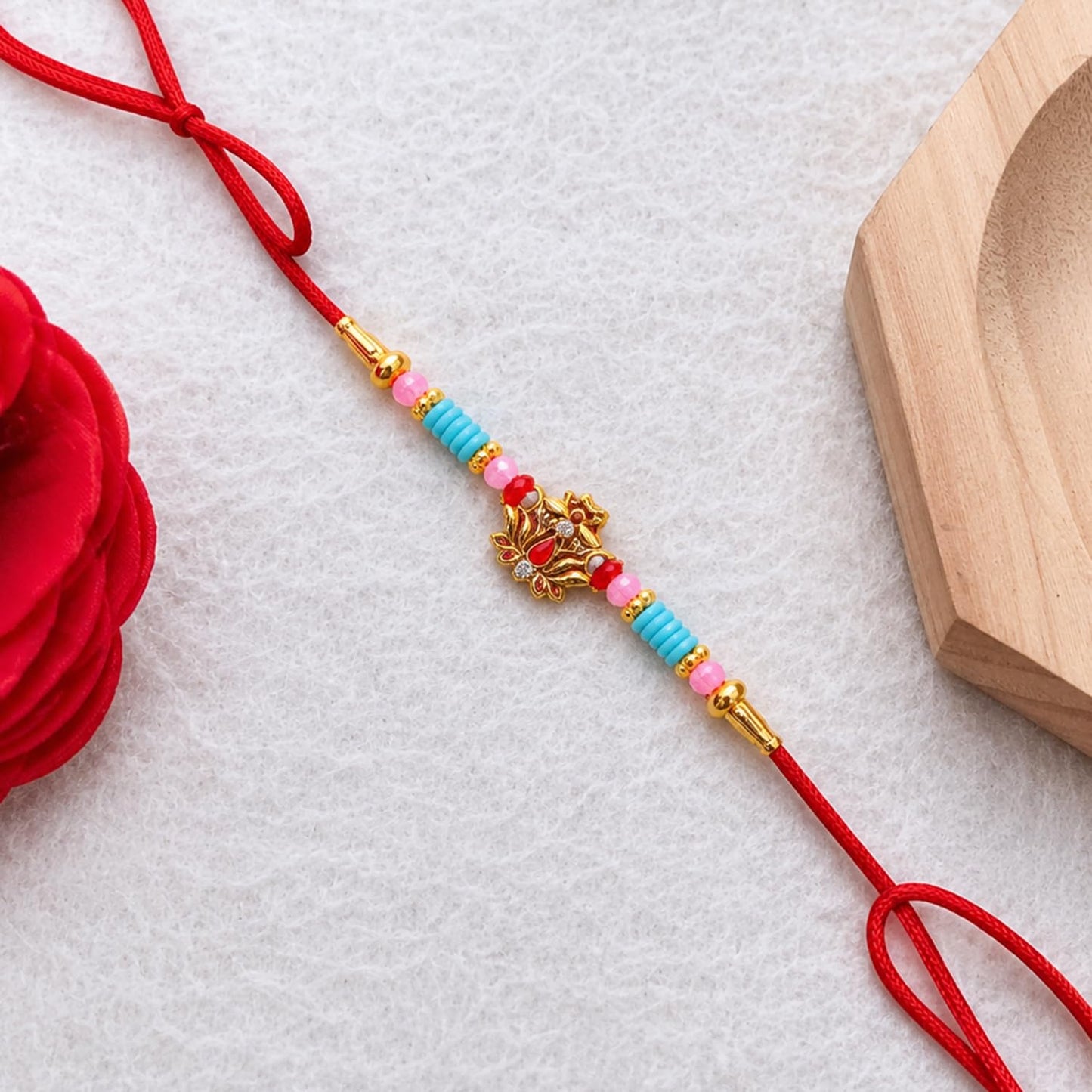 Rakhi for Brother with Kulfi Almonds 96gm - Raksha Bandhan Gift Set, Pack of 7