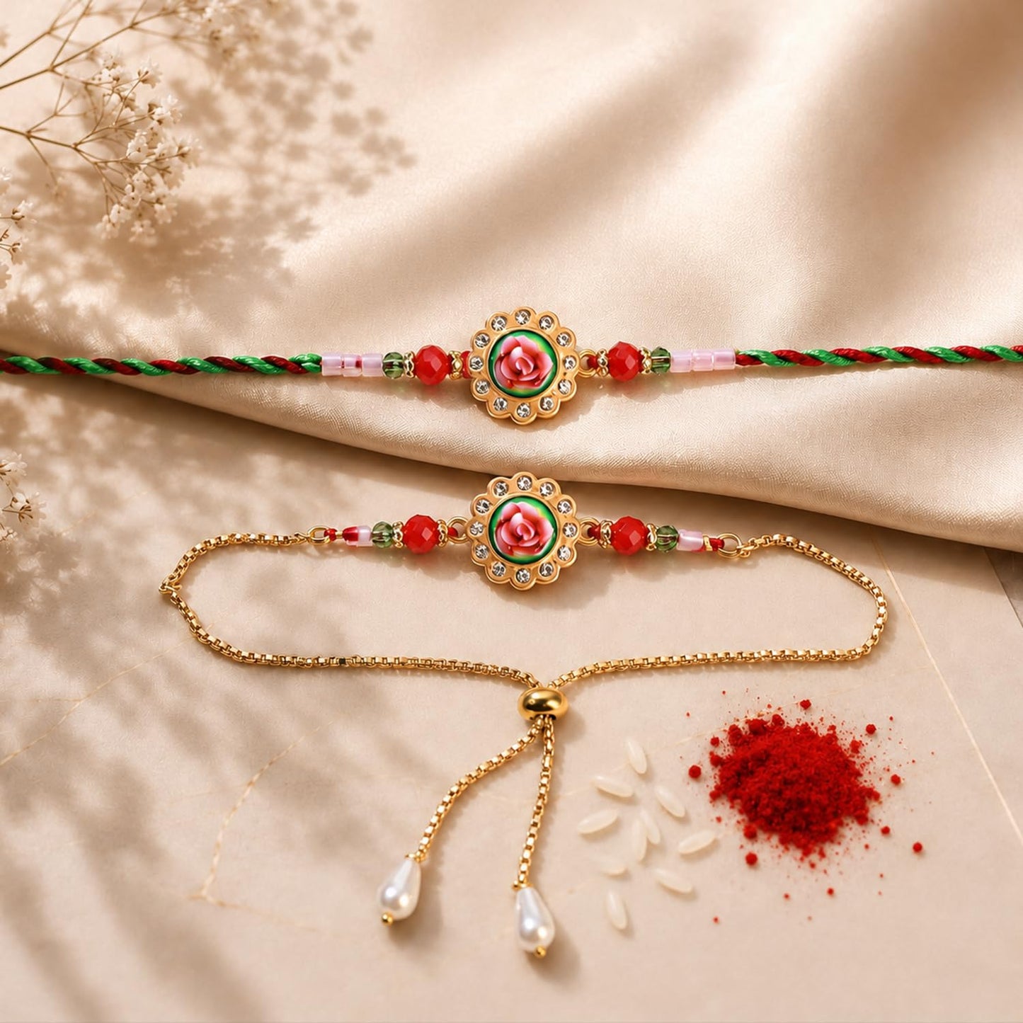 Rakhi for Brother with Chocolate 96gm - Raksha Bandhan Gift Set, Pack of 5