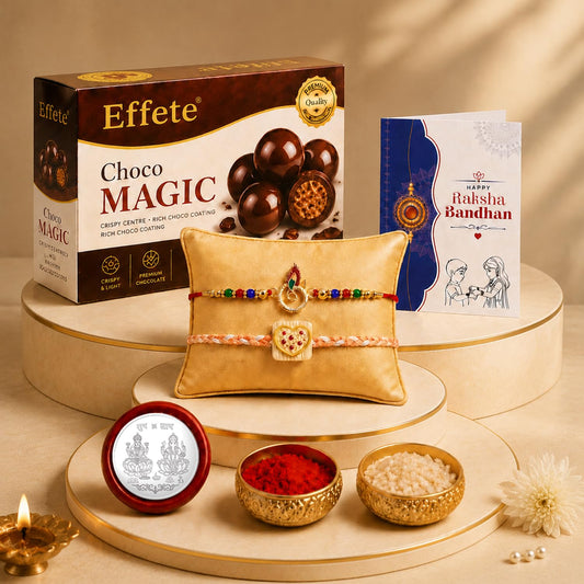 Rakhi with Chocolate for Brother complete combo set for Raksha Bandhan