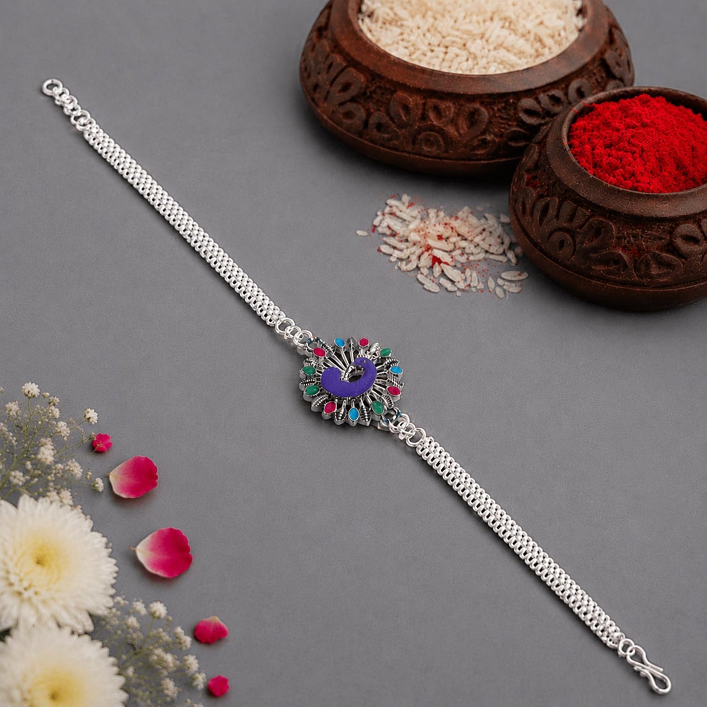 Bird Rakhi for Brother with Butter Scotch 32gm, Roli Tikka & Card | Pack of 7