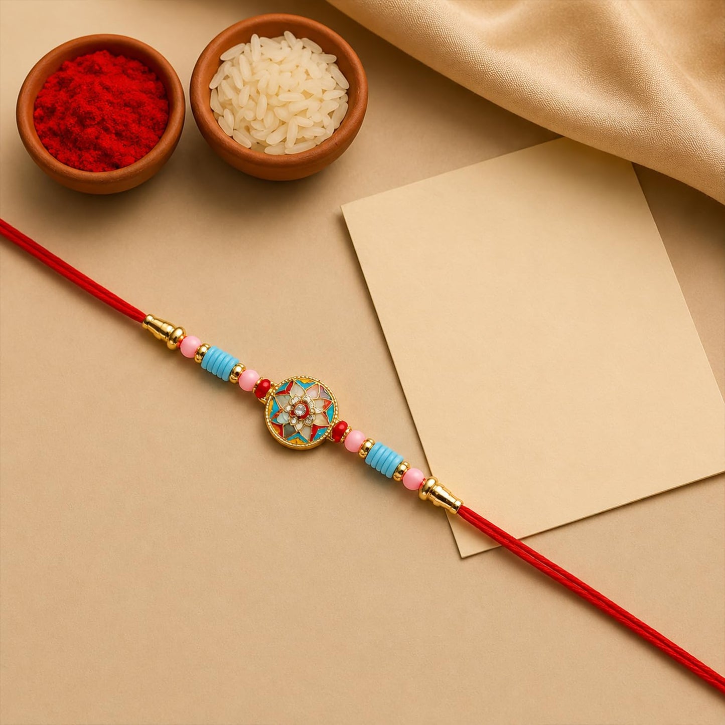 Rakhi for Brother with Chocolate Magic 32gm - Raksha Bandhan Gift Set, Pack of 7