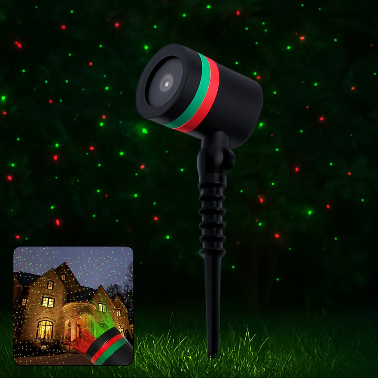 Star Fairy Motion Laser Projector – Multicolor Decorative Light for Indoor & Outdoor Festivities (No Remote)