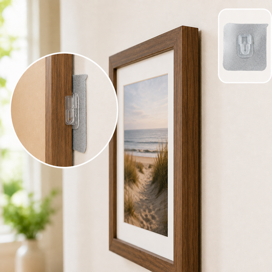 Adhesive Hooks – Transparent Damage-Free Wall Hanging | GlimmerHome