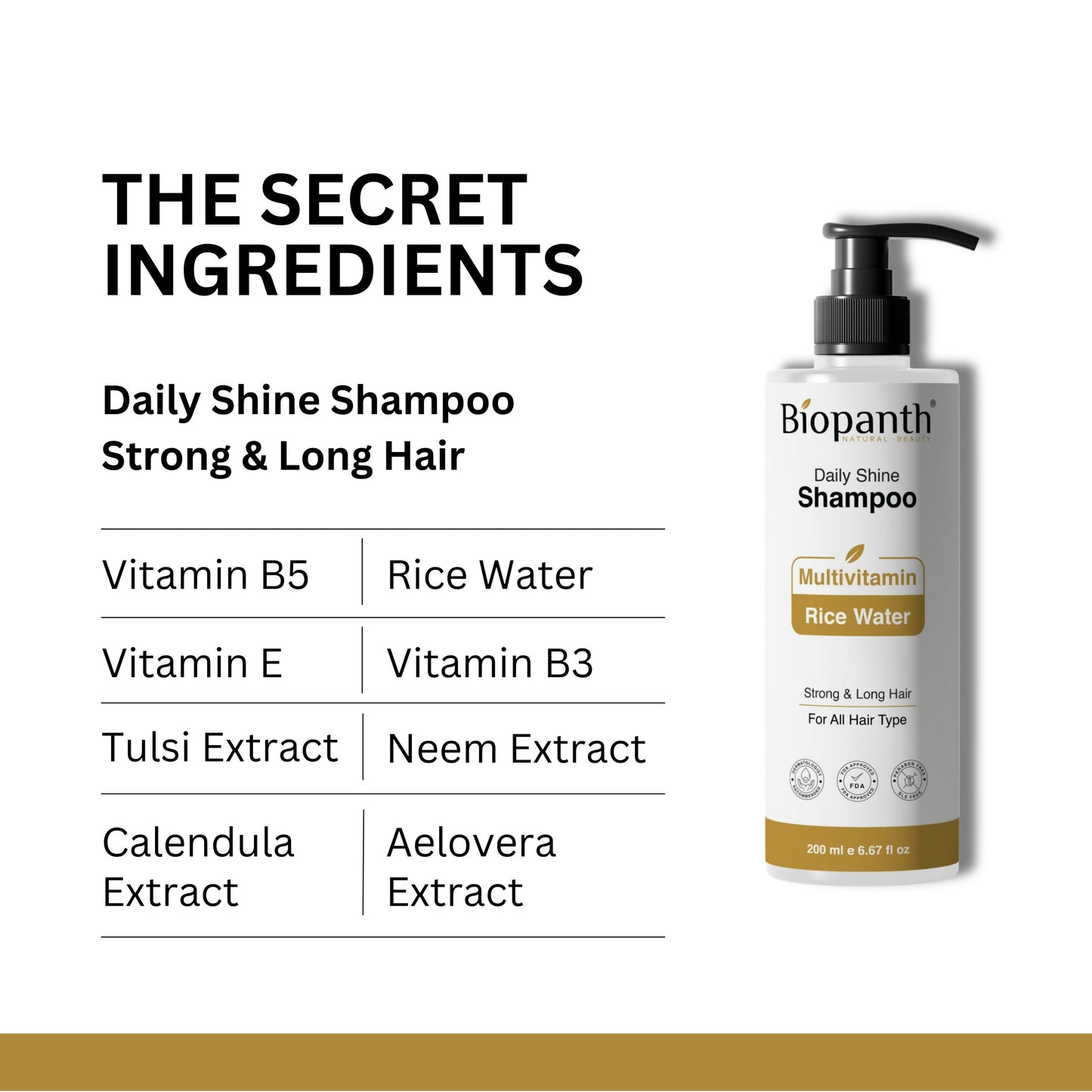 Close-up of shampoo formula enriched with rice water and vitamins