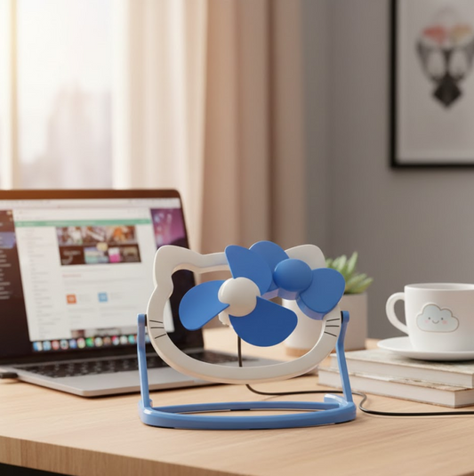 USB Mini Fan – Quiet & Portable Desk Fan for Home & Office | VoltDesk