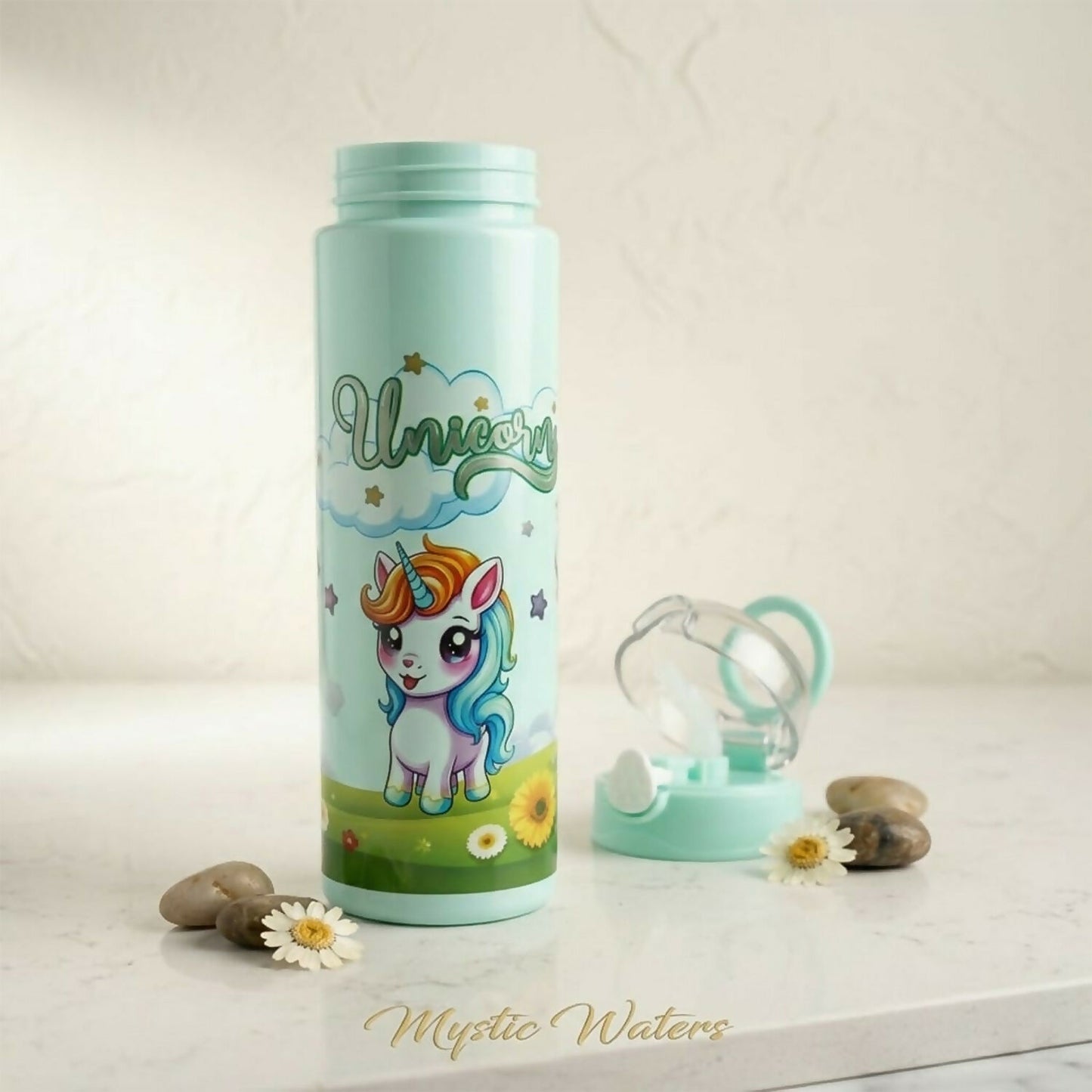 Kids unicorn Water Bottle with Straw Leak Proof BPA Free Sipper (900 Ml)