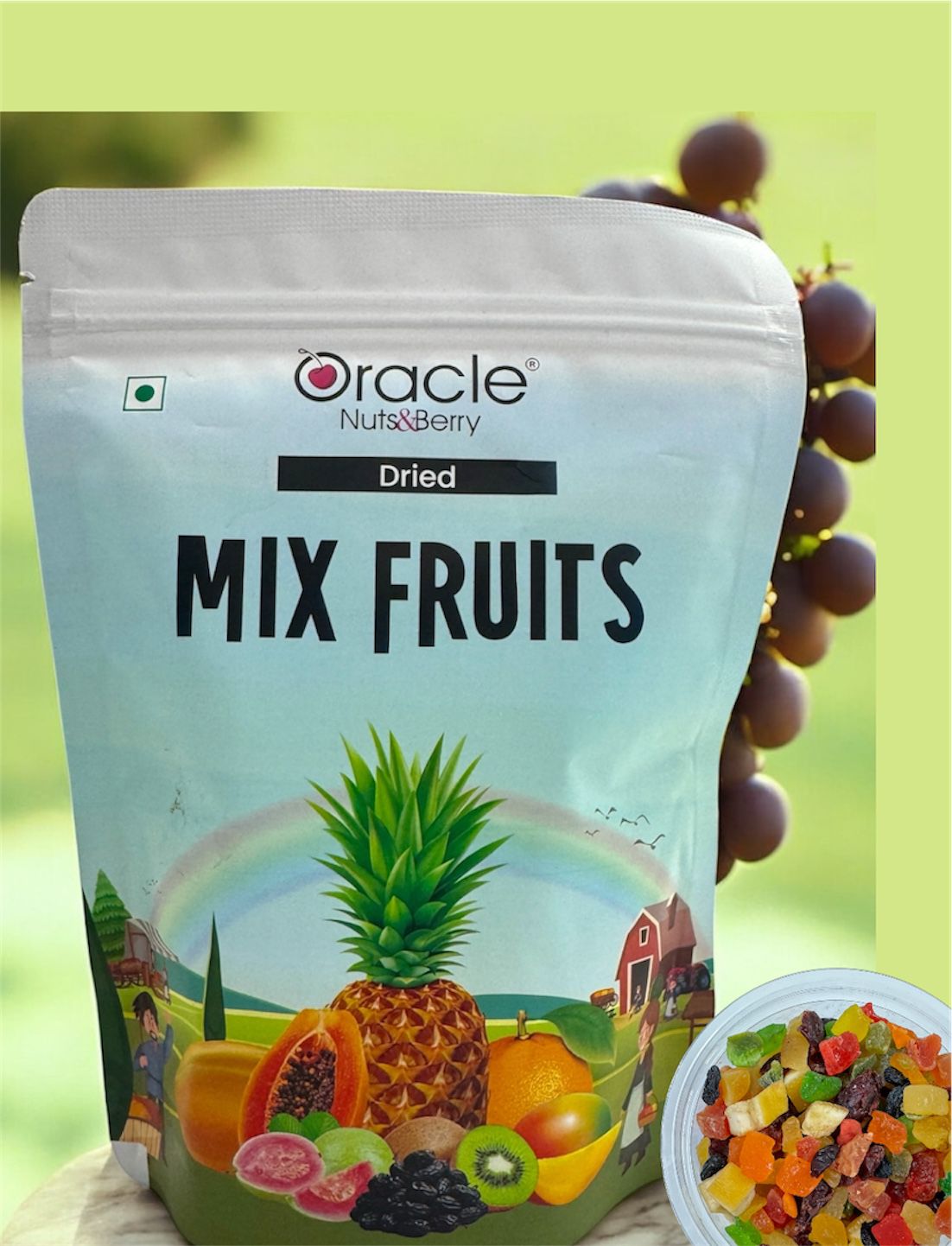 Oracle Nuts & Berry Mix Fruits Roasted & Salted 250gm Premium Assorted Dried Fruits Blend