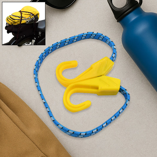 7948 બહુહેતુક અલ્ટ્રા ફ્લેક્સિબલ બંજી દોરડું, લગેજ સ્ટ્રેપ, બંજી કોર્ડ સાથે અને પ્લાસ્ટિક જે આકારના હુક્સ (2 પીસી)