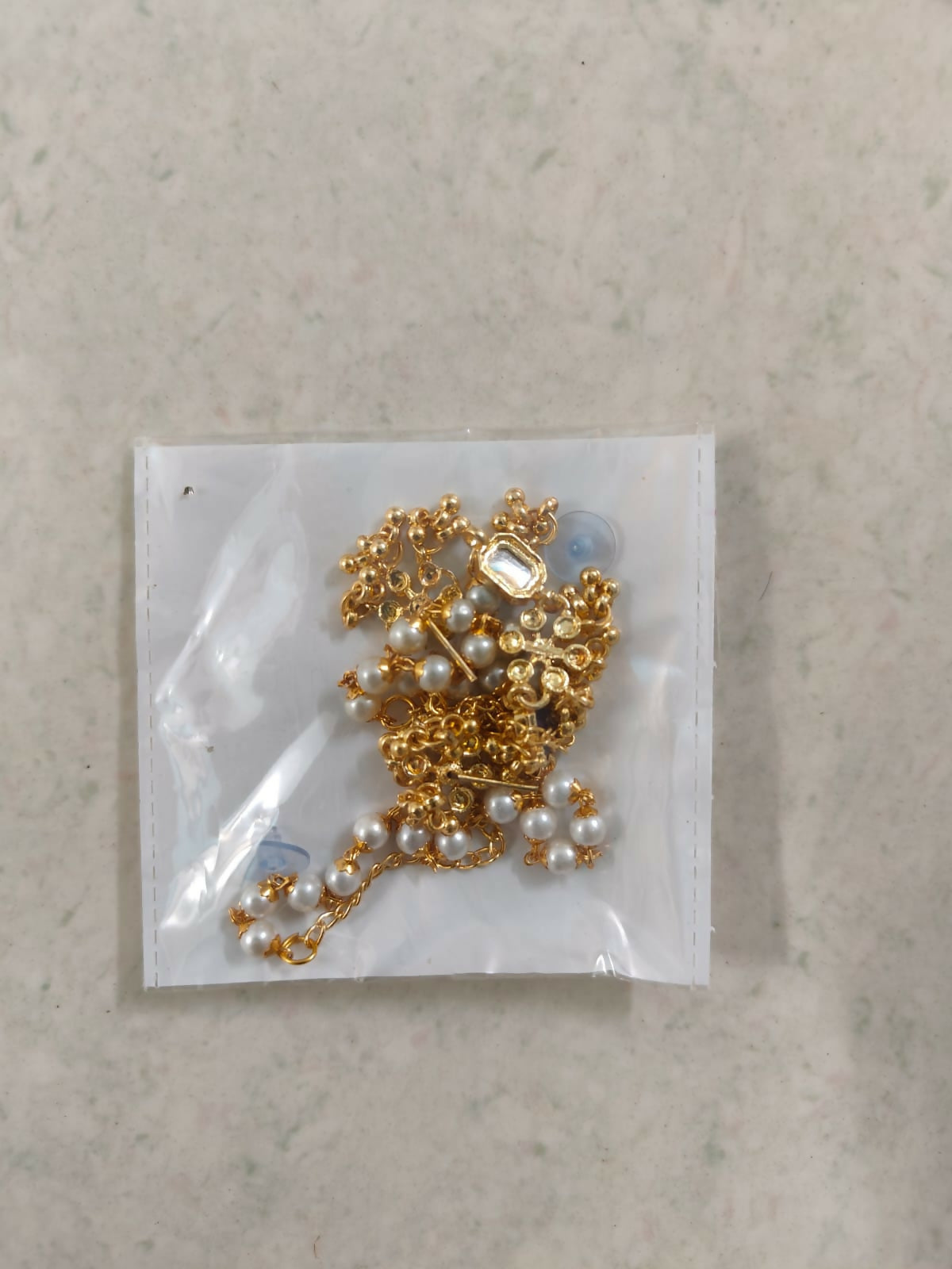 Traditional Gold-Plated Meenakari Rose Double-Pendant Necklace