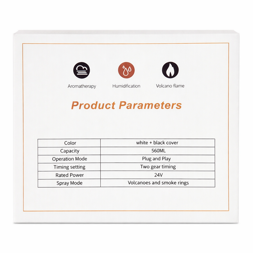 Flame Effect Ultrasonic Humidifier Volcano Aroma Diffuser
