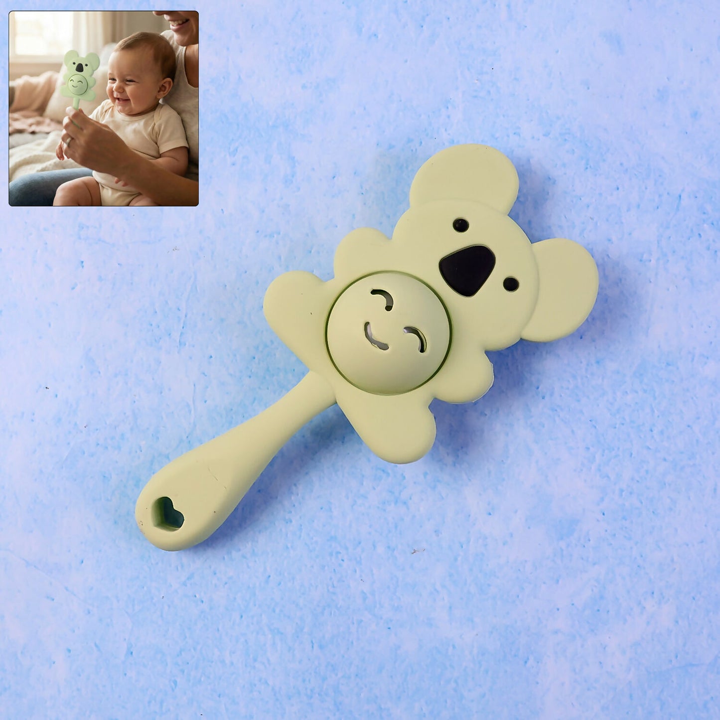 Koala Baby Rattle Toy for Newborns with Gentle Sound and Easy-to-Hold Comfort Grip