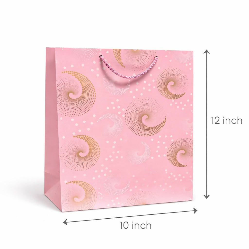 Premium Swirl Design Gift Bag with Handle Paper Carry Bag