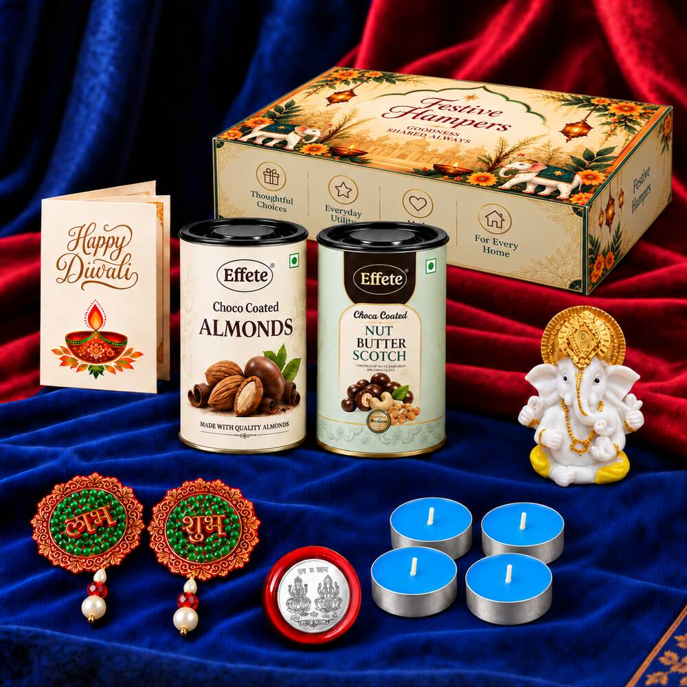Blue Tealight Festive Gift Box