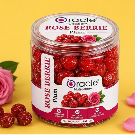 Oracle Dried Rose Berry Plums, Floral Sweet-Tangy Chewy Healthy Berry Plum Snack 180g
