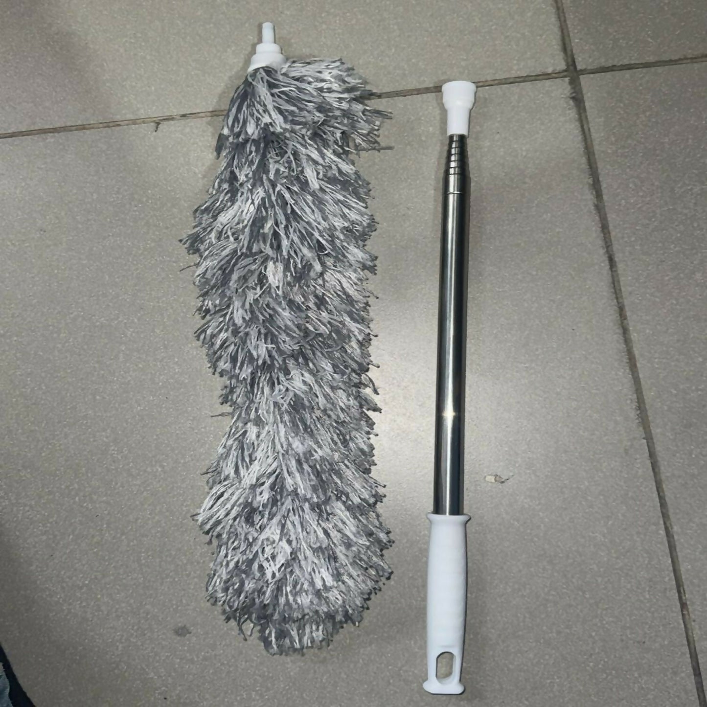 Adjustable Ceiling Cleaning Duster with Light Pole for Home Cleaning