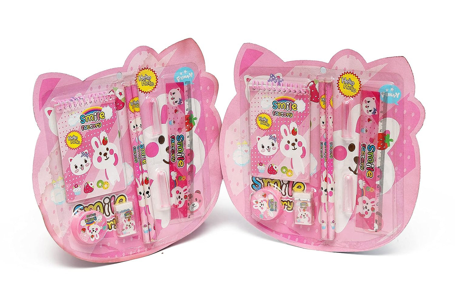 बच्चों के लिए 8 इन 1 मिक्स स्टेशनरी गिफ्ट सेट, स्टेशनरी सेट जिसमें पेंसिल रूलर रबर पेंसिल शार्पनर, पेंसिल कवर, स्कूल, ऑफिस प्रोडक्ट गिफ्ट शामिल है