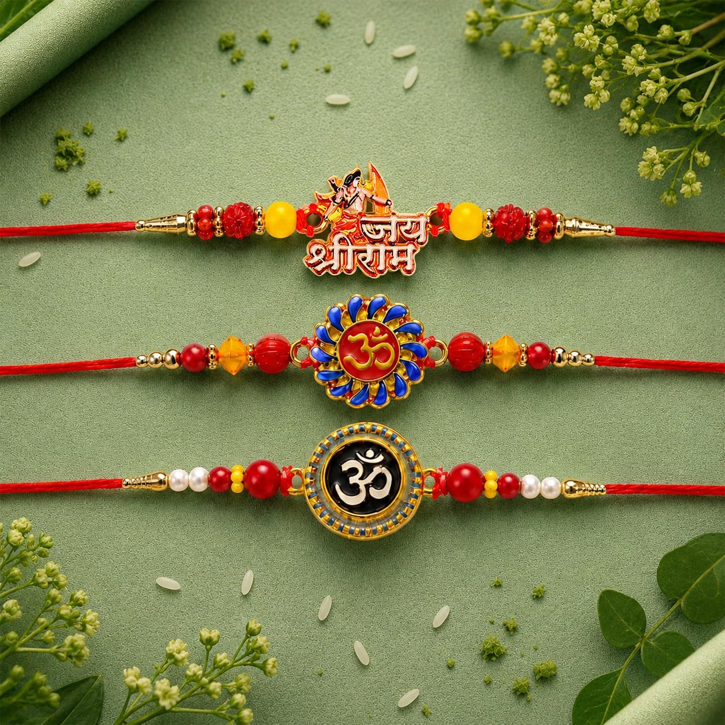Rakhi for Brother with Peacock Pooja Thali - Rakshabandhan Gift Set, Pack of 7