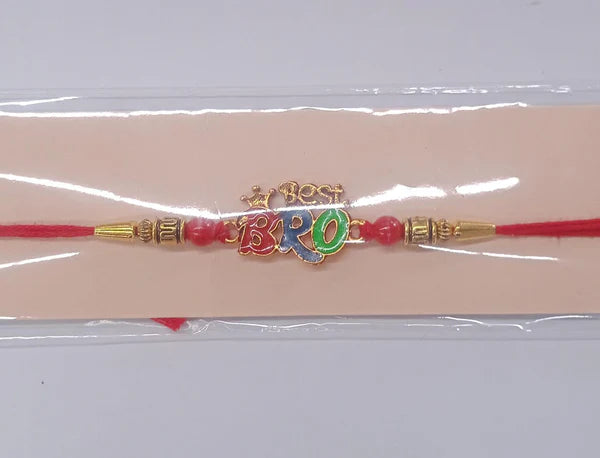 Assortment of Crown Motif Rakhis in various colours, ideal for gifting brothers.