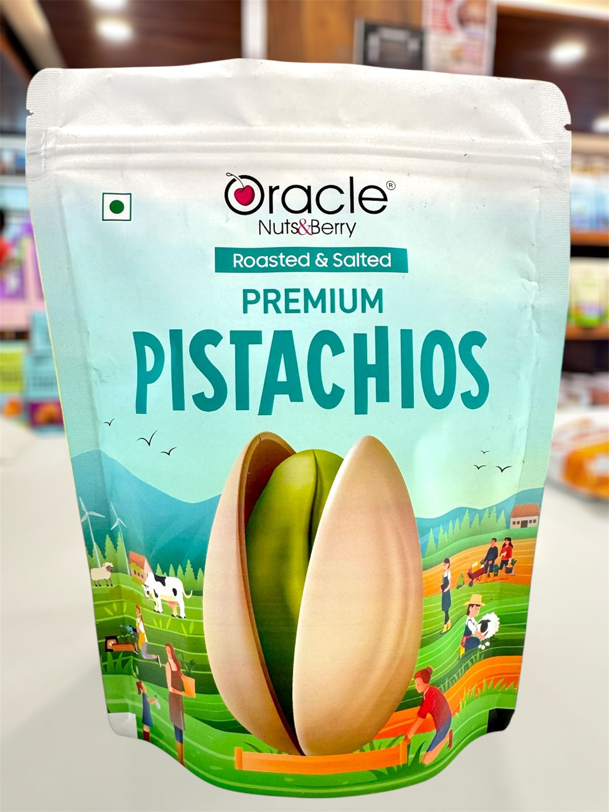 Oracle Premium Roasted & Salted Pistachios Healthy Dry Fruits Snack (250gm)