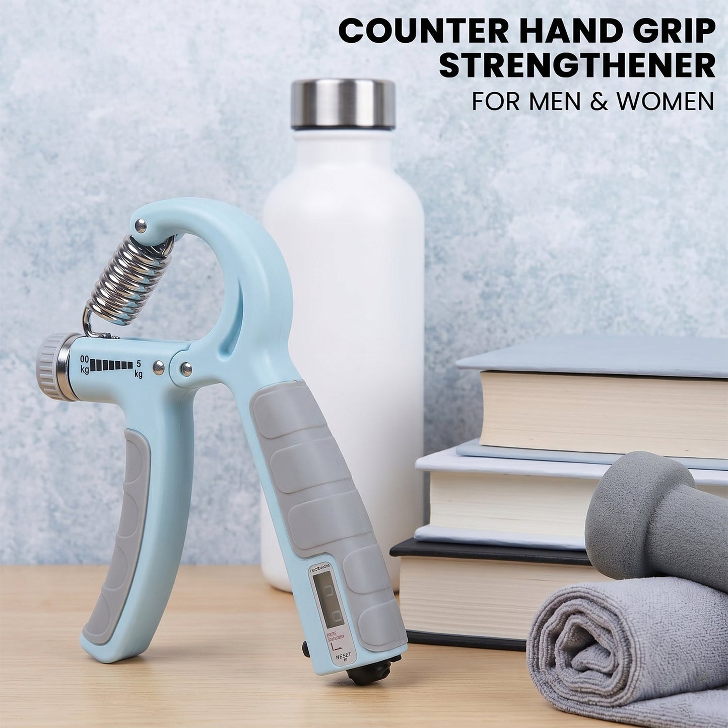 Gym Hand Exerciser Equipment Adjustable Hand Grip Strengthener for Forearm (1 Pc)