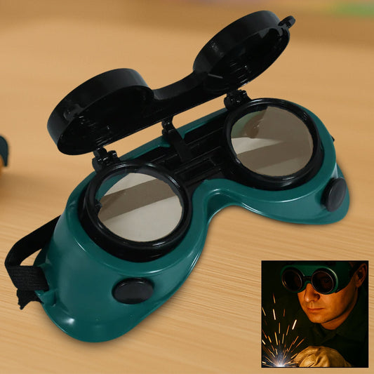 Safety welding goggles with flip-up lenses