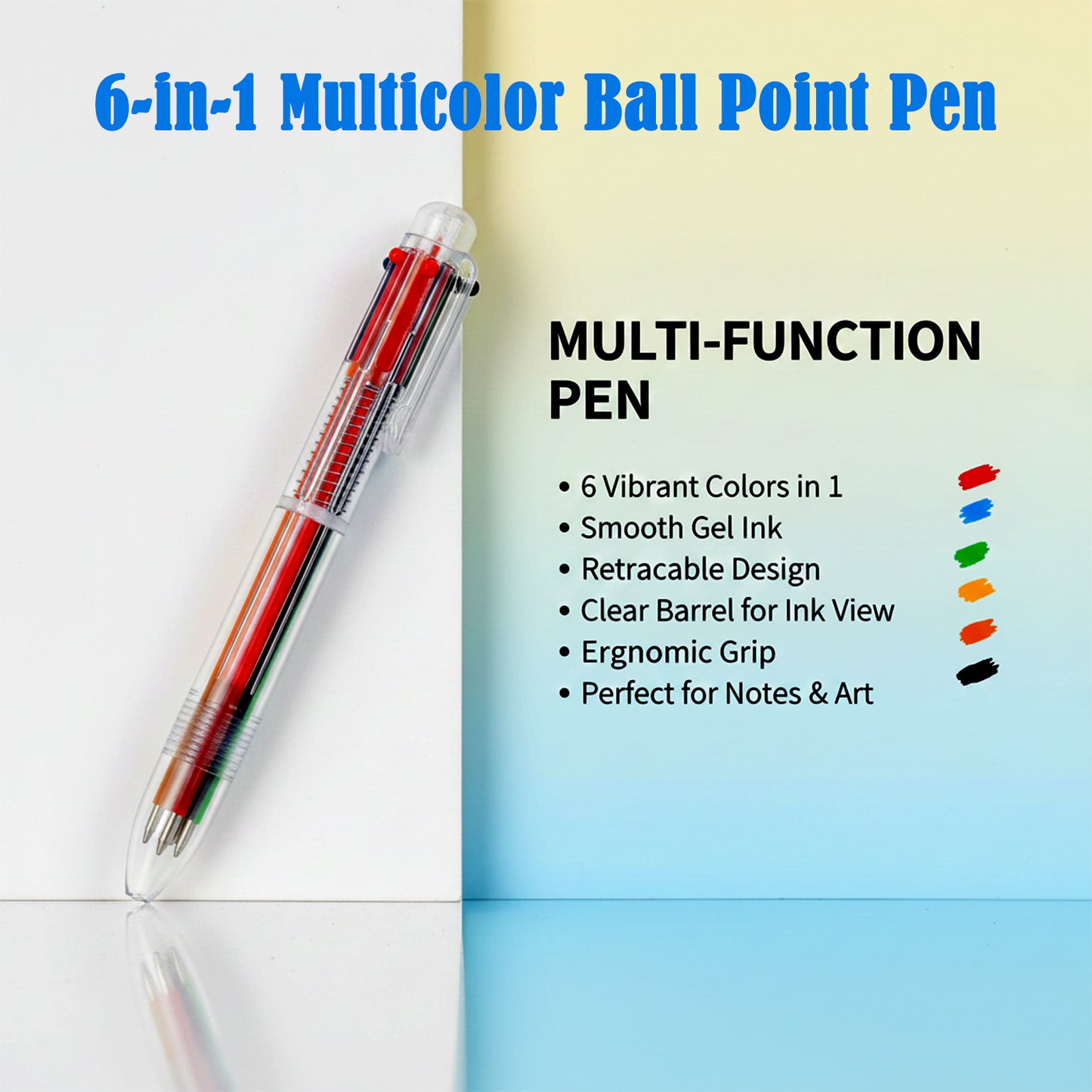 6-in-1 Multicolor Ball Point Pen