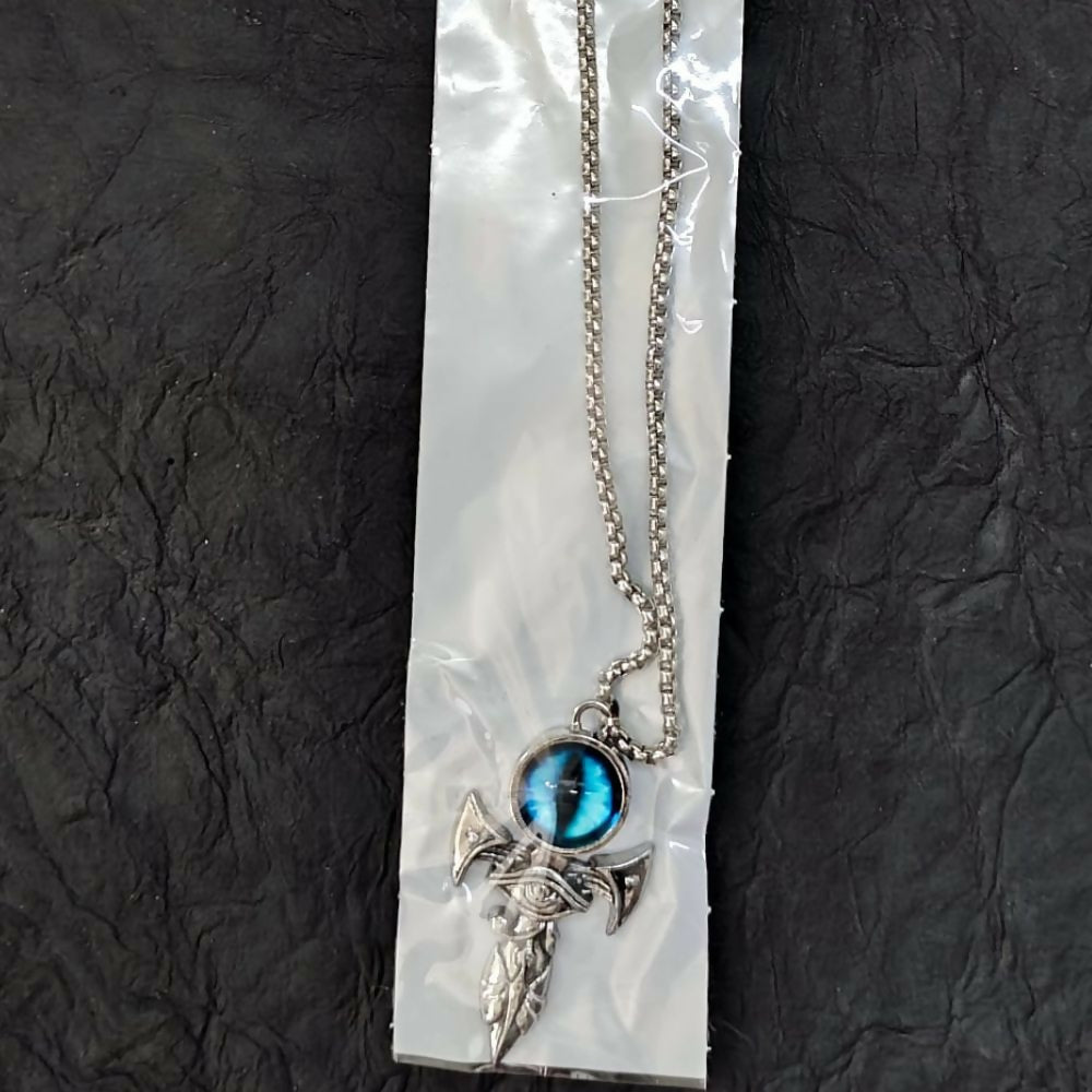 Mystic Dragon Eye Pendant Chain worn as necklace