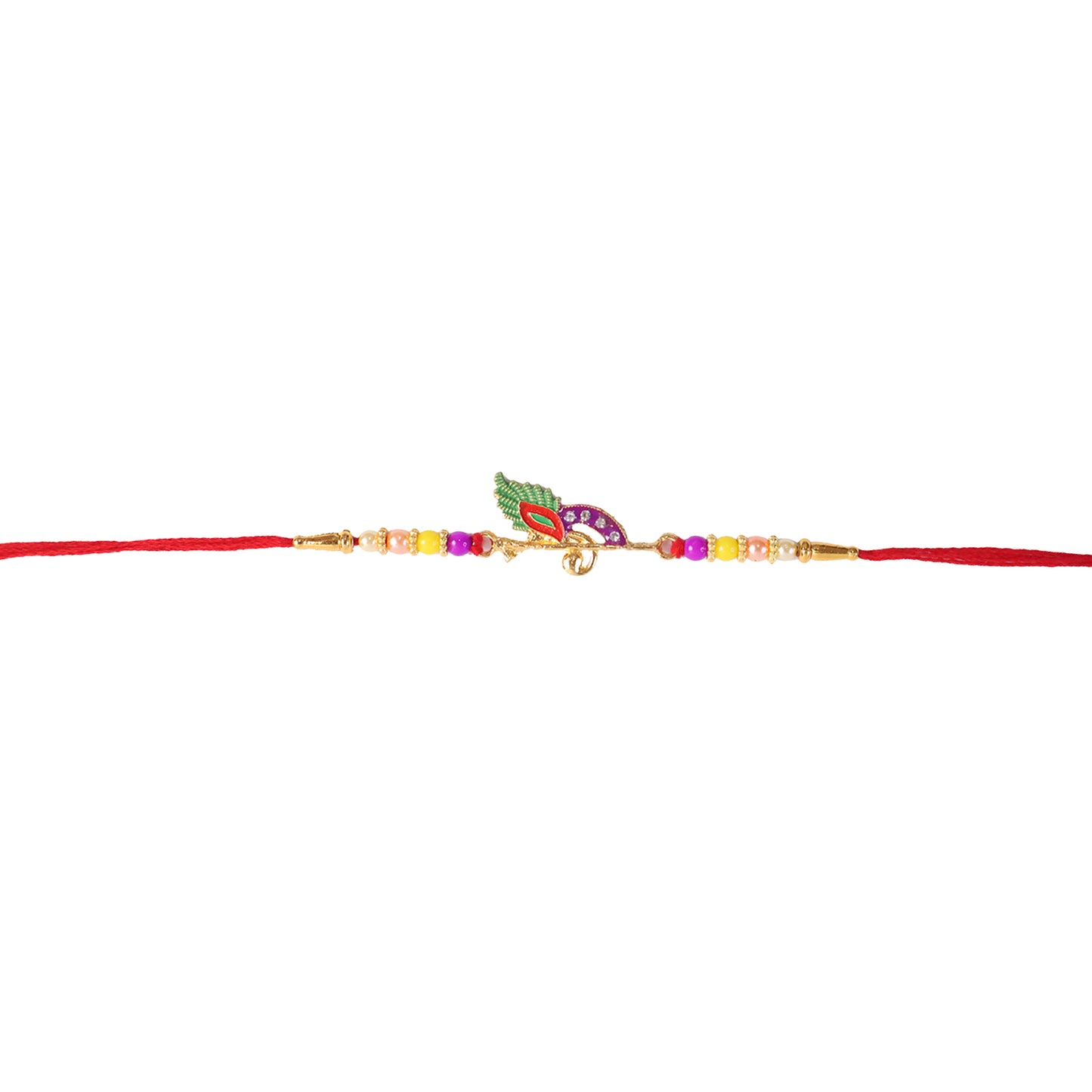 Durable traditional rakhi with bird design and beads