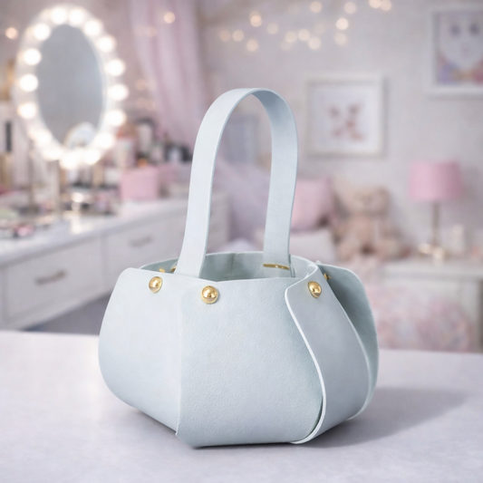 Mini Handheld Bag for Women with Structured Design | Compact Casual & Gift Purse (BLUE)