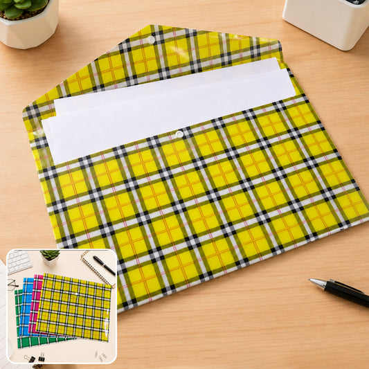 Check Print Document Bag with Secure Snap Closure for A4 Papers