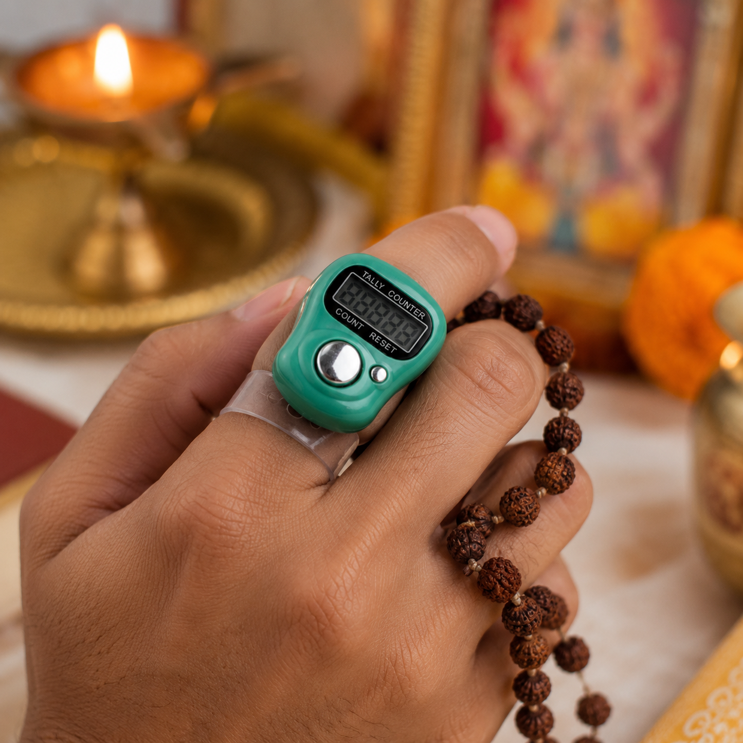 Hand Tally Counter for Jaap and Mantra Chanting Pooja Use (1 Pc)