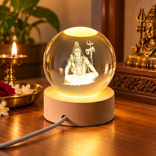 3D Crystal Ball Lamp – Unique Home Decor Night Light | Deodap