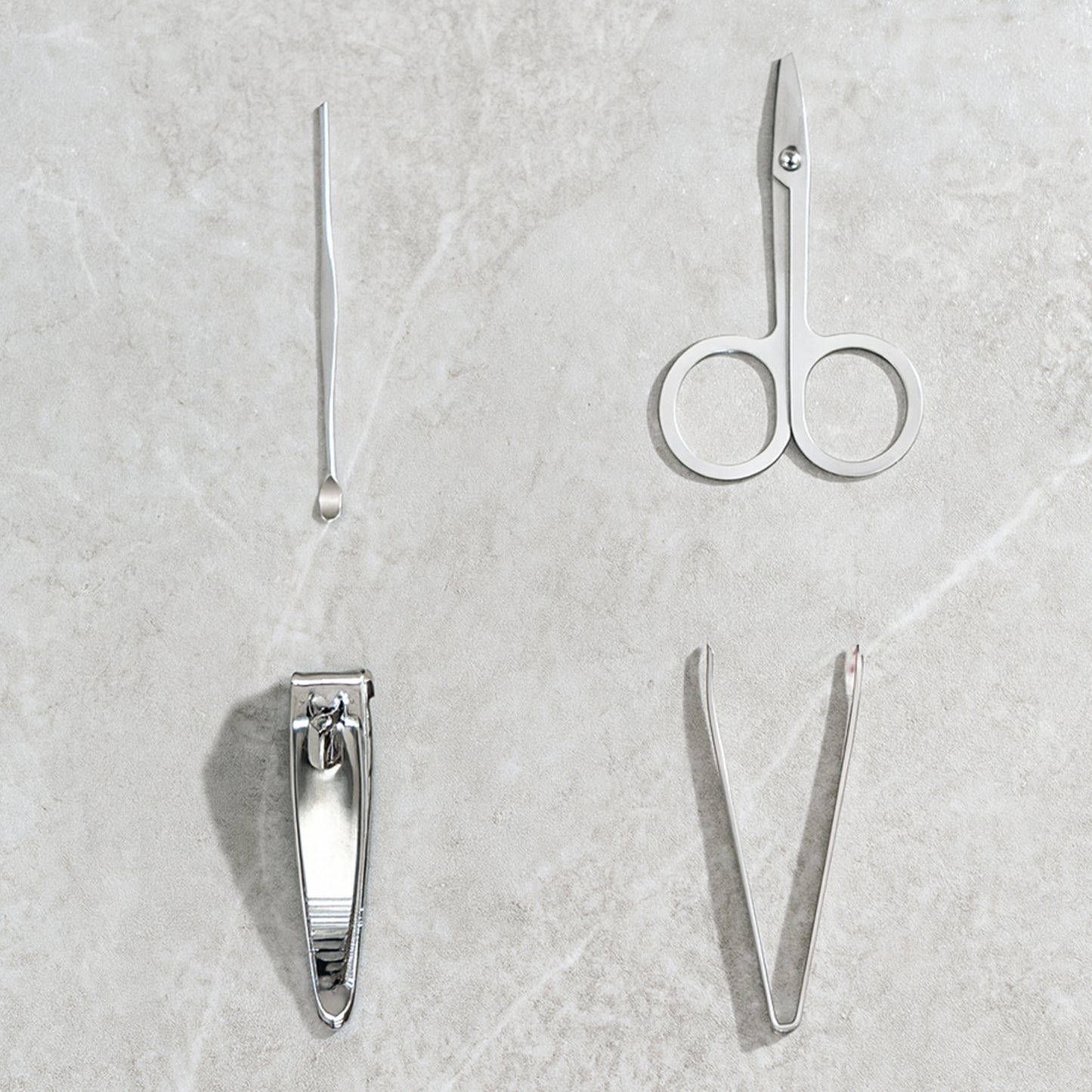 Mini Nail Clipper Set With Plastic Storage Case, (4 Pc Set)