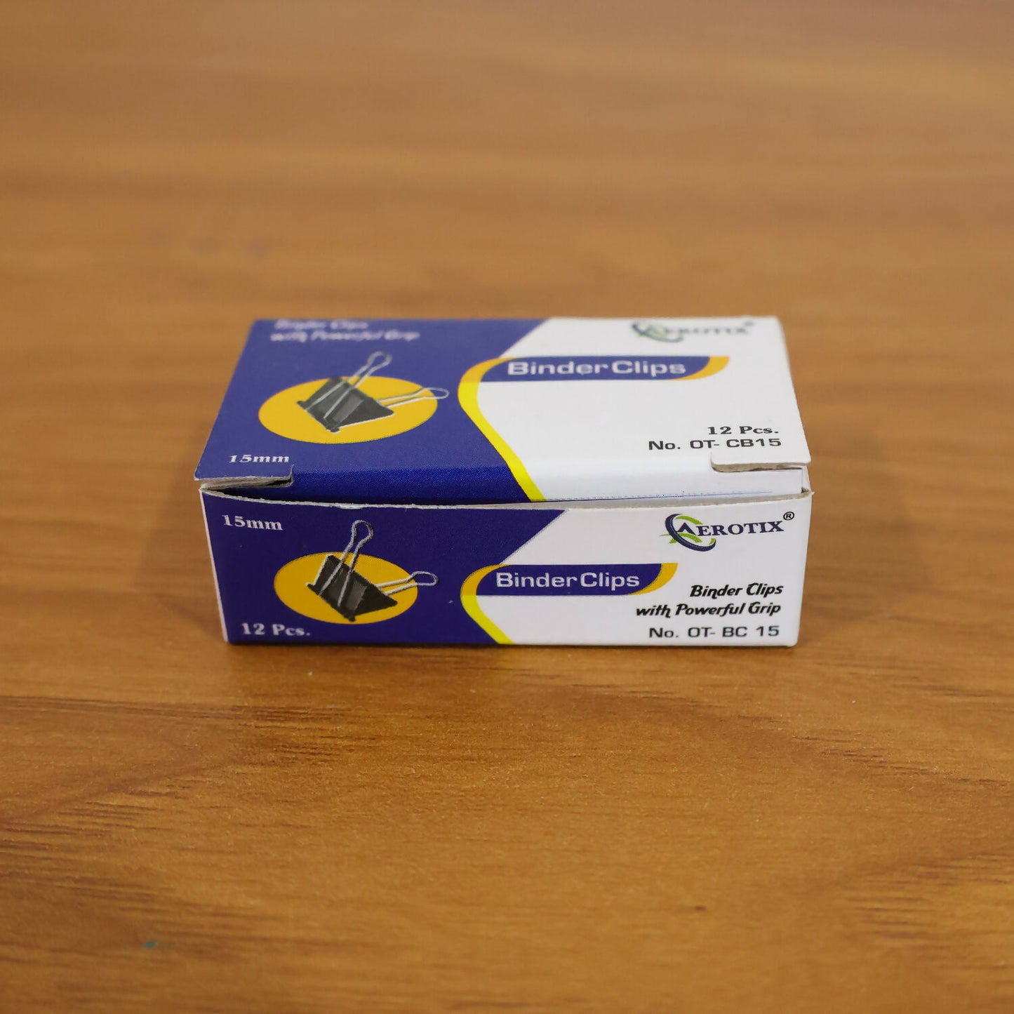 Strong Metal Binder Clips for Office, Home Document Management (15mm, 12 Pieces/Pack Of 6)