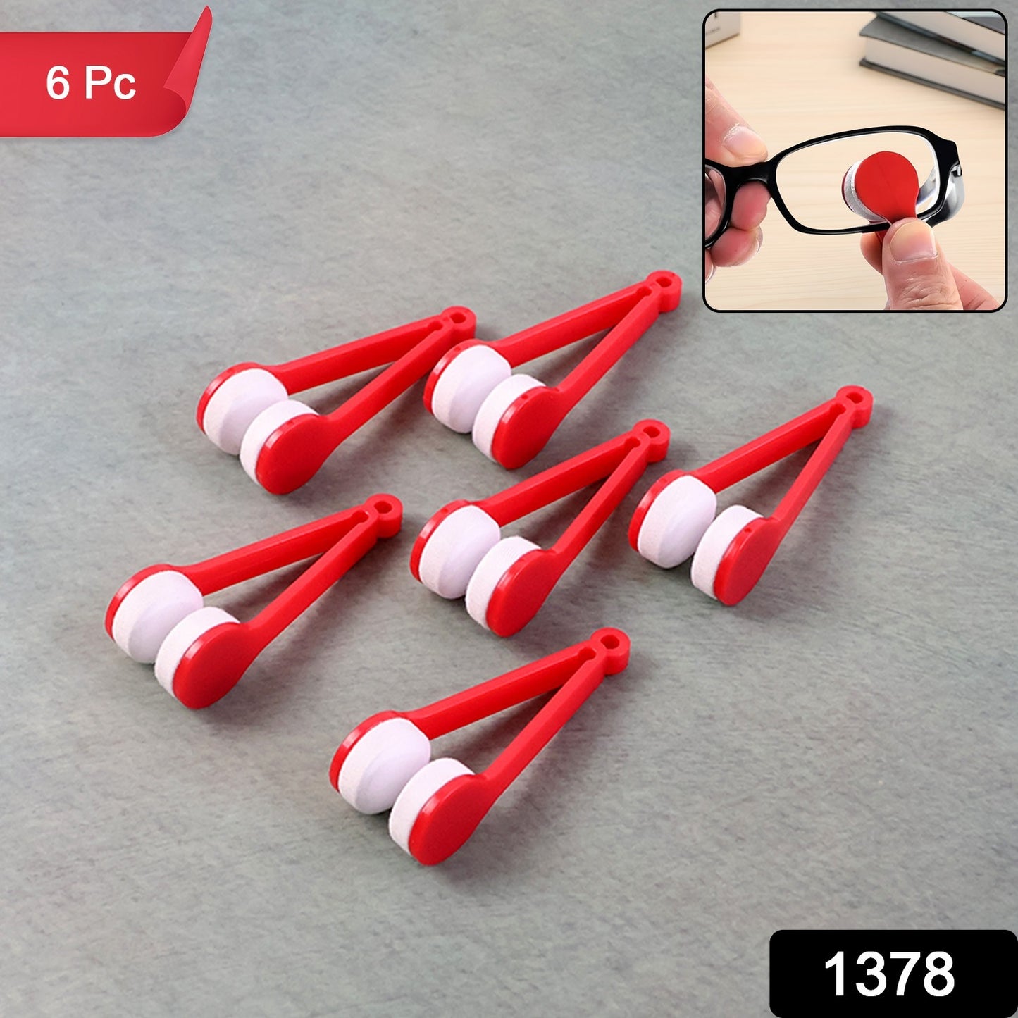 Portable Eyeglass & Sunglass Lens Cleaner Tool (6 Pc)