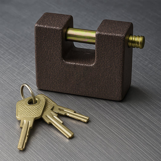 आयरन पैड लॉक, पीतल कोर और गाढ़ा स्प्रे ब्लैक आयरन डोर लॉक 5 पीसी कुंजी के साथ होम डॉरमेट्री के लिए, वाटरप्रूफ एंटीरस्ट एंटी-चोरी पैडलॉक आउटडोर गेट शेड लॉक वेयरहाउस बिग आयरन डोर ड्रॉअर लॉक (63 मिमी)