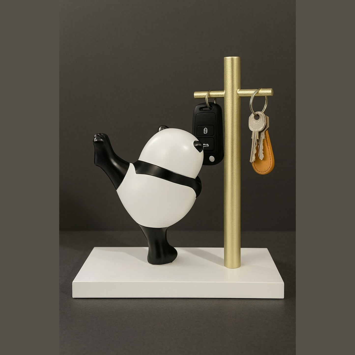 Cute Panda Key Holder Stand for Home & Office Desk Decor Organizer
