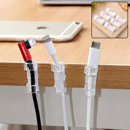 Plastic Cable Clips – Strong Adhesive Wire Organizer (20 Pcs) | WipeTech